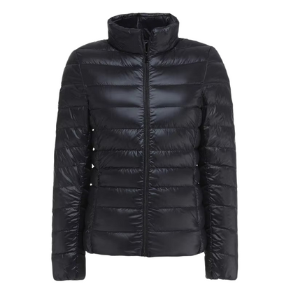 Brookmonts Women’s Lightweight Down Puffer Jacket – Slim Fit Zip-Up Coat