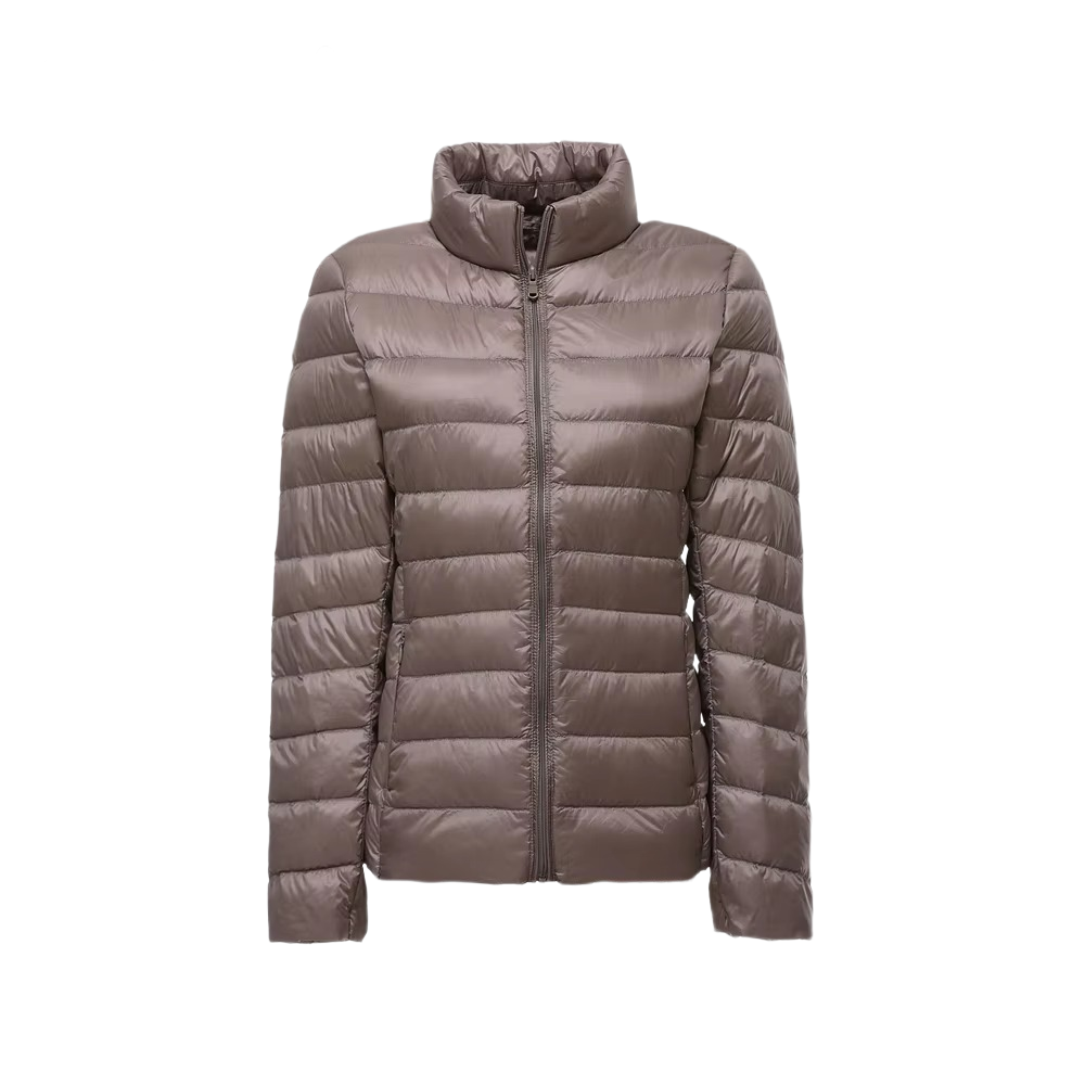 Brookmonts Women’s Lightweight Down Puffer Jacket – Slim Fit Zip-Up Coat