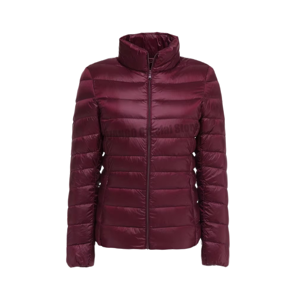 Brookmonts Women’s Lightweight Down Puffer Jacket – Slim Fit Zip-Up Coat
