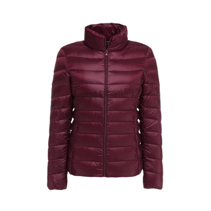 Brookmonts Women’s Lightweight Down Puffer Jacket – Slim Fit Zip-Up Coat