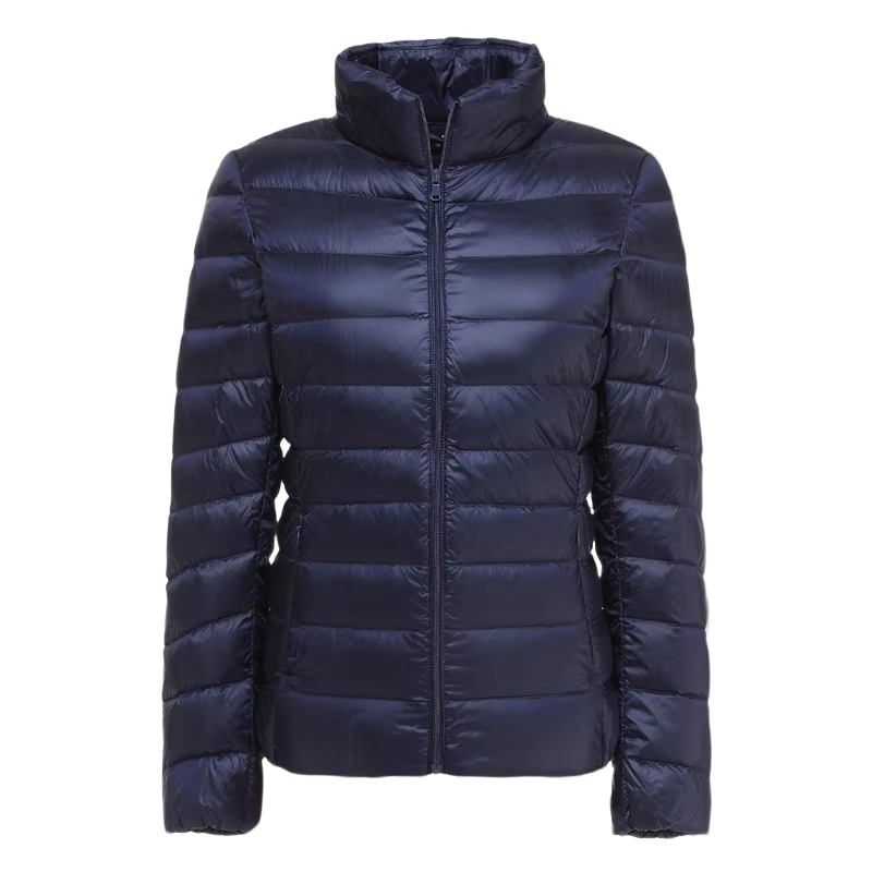 Brookmonts Women’s Lightweight Down Puffer Jacket – Slim Fit Zip-Up Coat