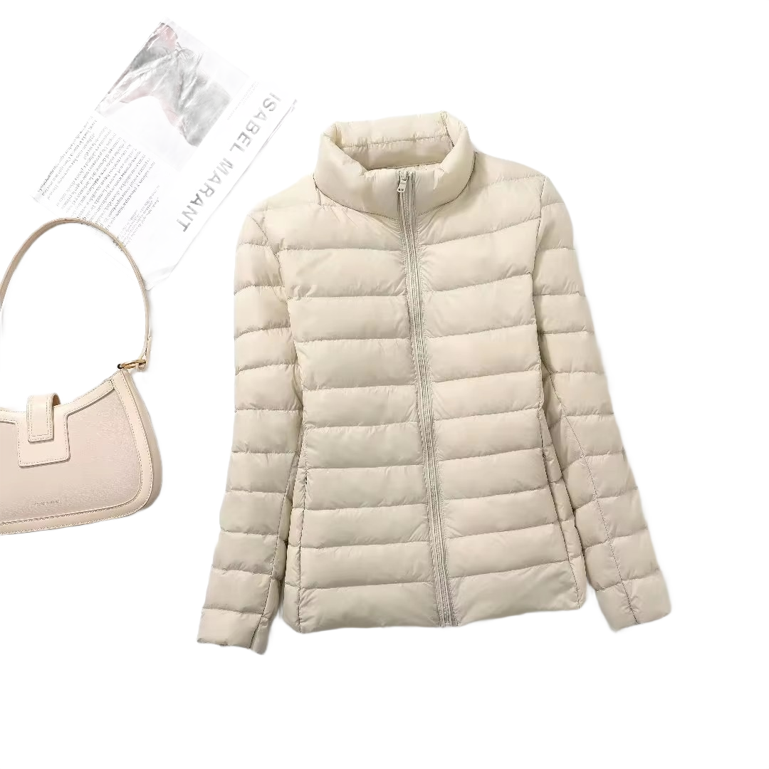 Brookmonts Women’s Lightweight Down Puffer Jacket – Slim Fit Zip-Up Coat