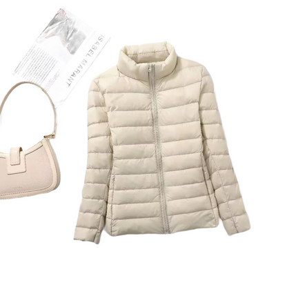 Brookmonts Women’s Lightweight Down Puffer Jacket – Slim Fit Zip-Up Coat
