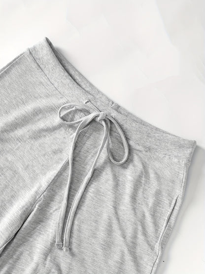 Brookmonts Women’s Ribbed Lounge Set – Long Sleeve Top & Drawstring Pants