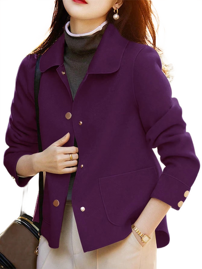 Brookmonts Women’s Short Winter Coat – Thick Button-Up Casual Jacket