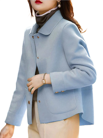 Brookmonts Women’s Short Winter Coat – Thick Button-Up Casual Jacket