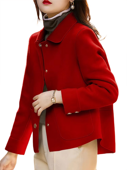 Brookmonts Women’s Short Winter Coat – Thick Button-Up Casual Jacket
