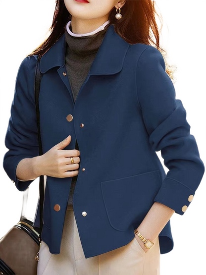 Brookmonts Women’s Short Winter Coat – Thick Button-Up Casual Jacket