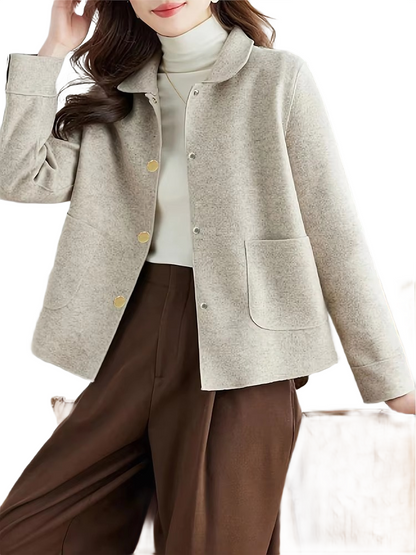 Brookmonts Women’s Short Winter Coat – Thick Button-Up Casual Jacket