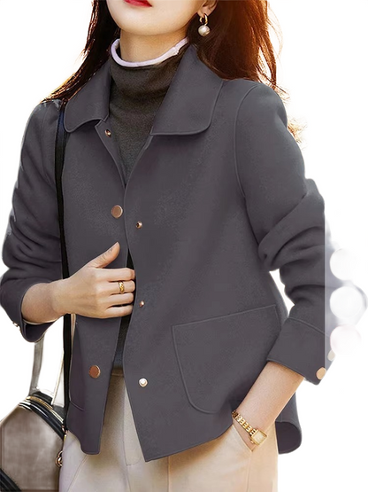 Brookmonts Women’s Short Winter Coat – Thick Button-Up Casual Jacket