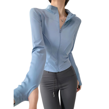 Brookmonts Women's Sports Jacket – Slim Fit Long Sleeve Zip-Up Top