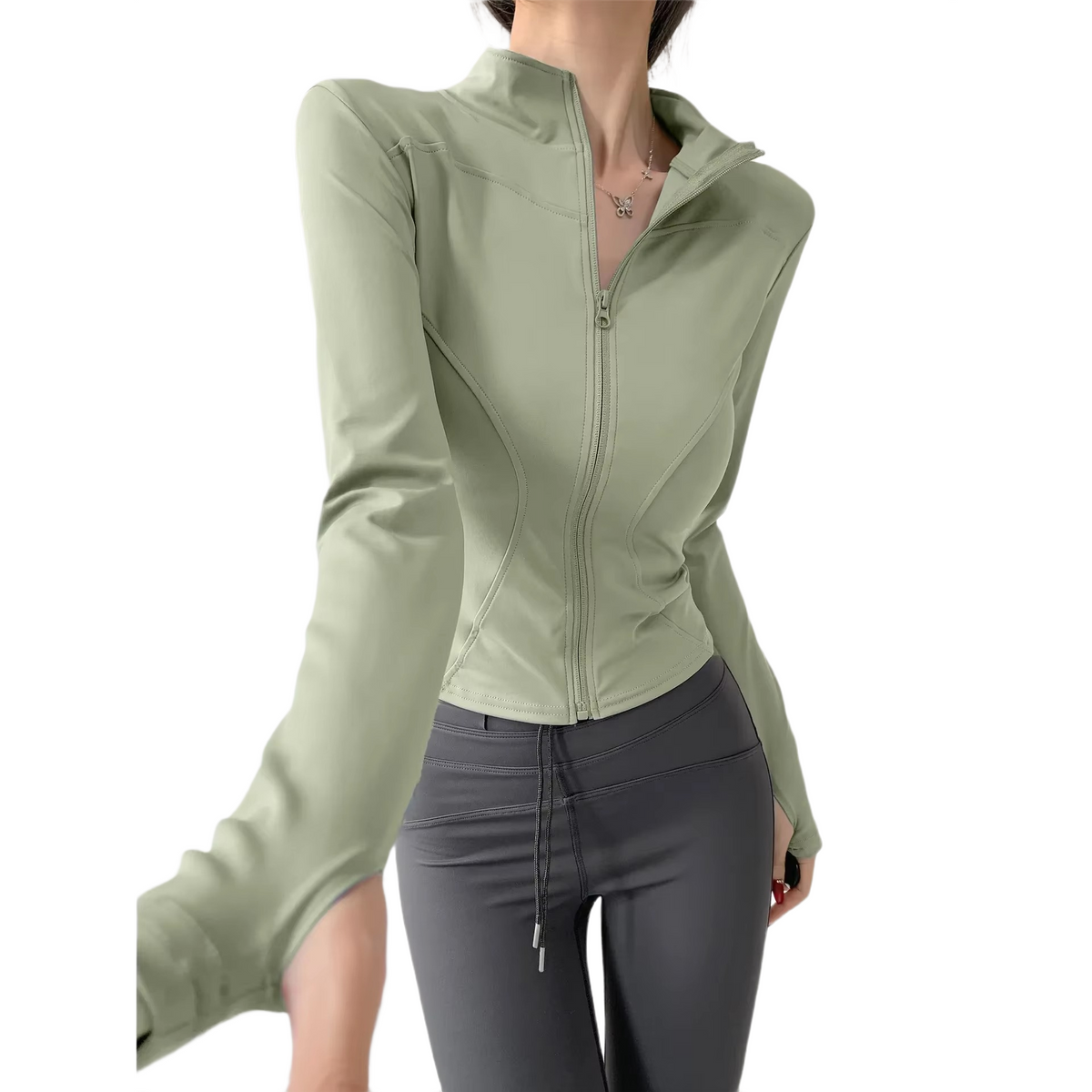 Brookmonts Women's Sports Jacket – Slim Fit Long Sleeve Zip-Up Top