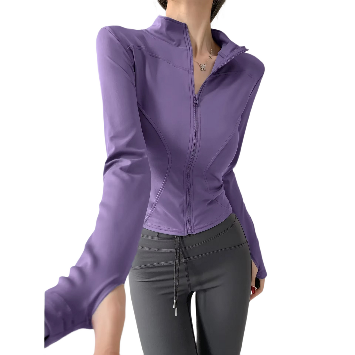 Brookmonts Women's Sports Jacket – Slim Fit Long Sleeve Zip-Up Top
