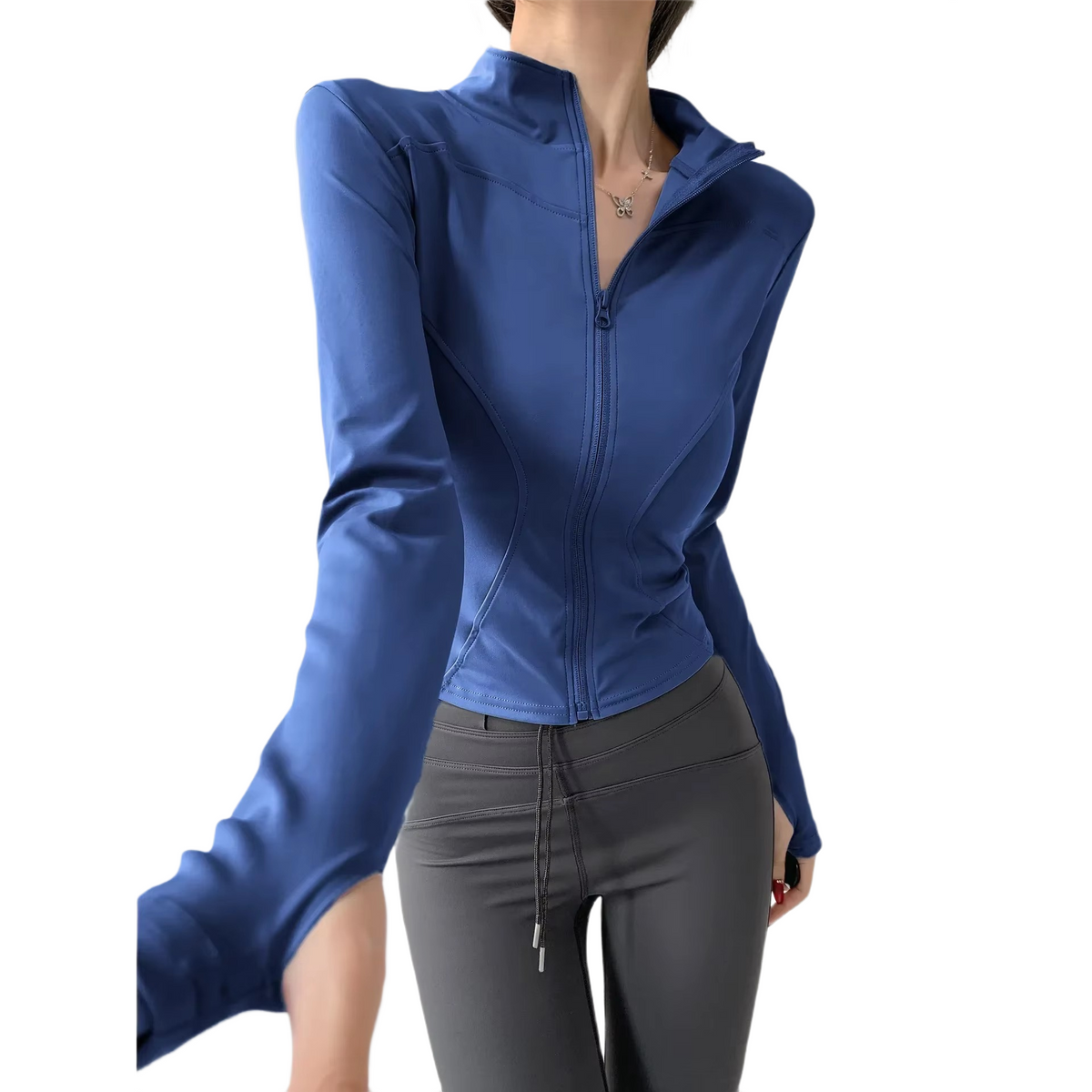 Brookmonts Women's Sports Jacket – Slim Fit Long Sleeve Zip-Up Top