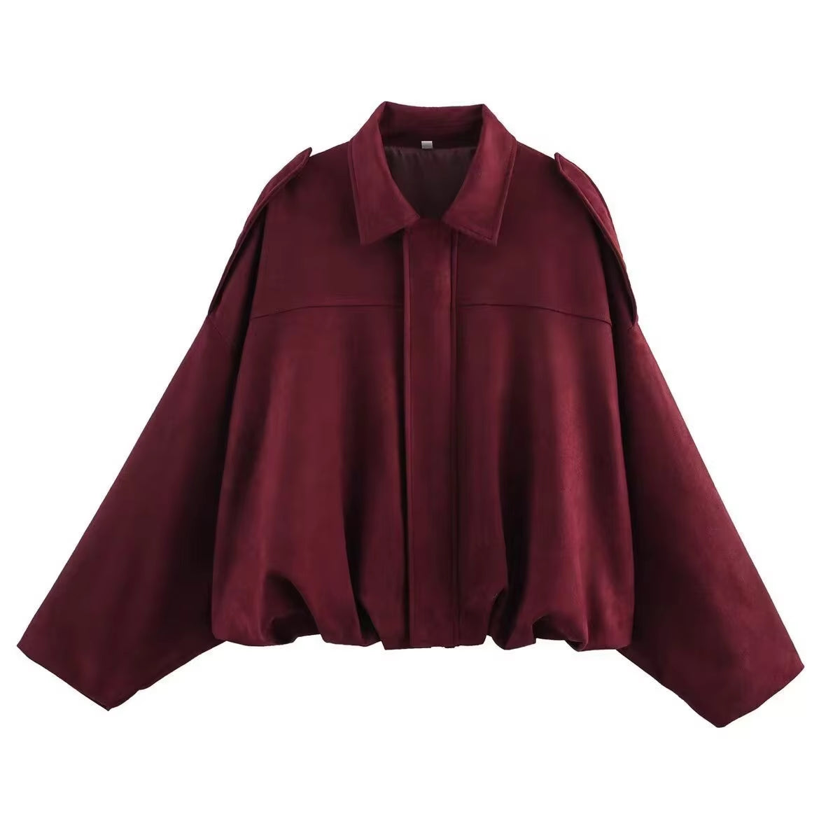 Brookmonts Women's Suede Bomber Jacket – Loose Fit Vintage Zip-Up Coat