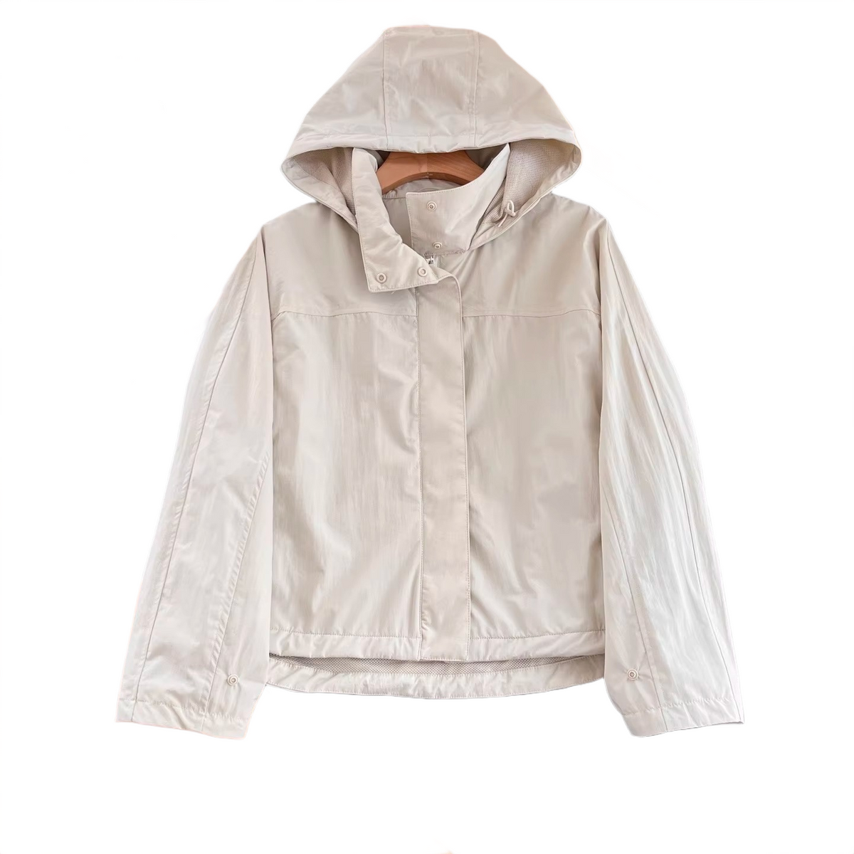Brookmonts Women's Windproof Jacket – Lightweight Hooded Stand Collar Coat