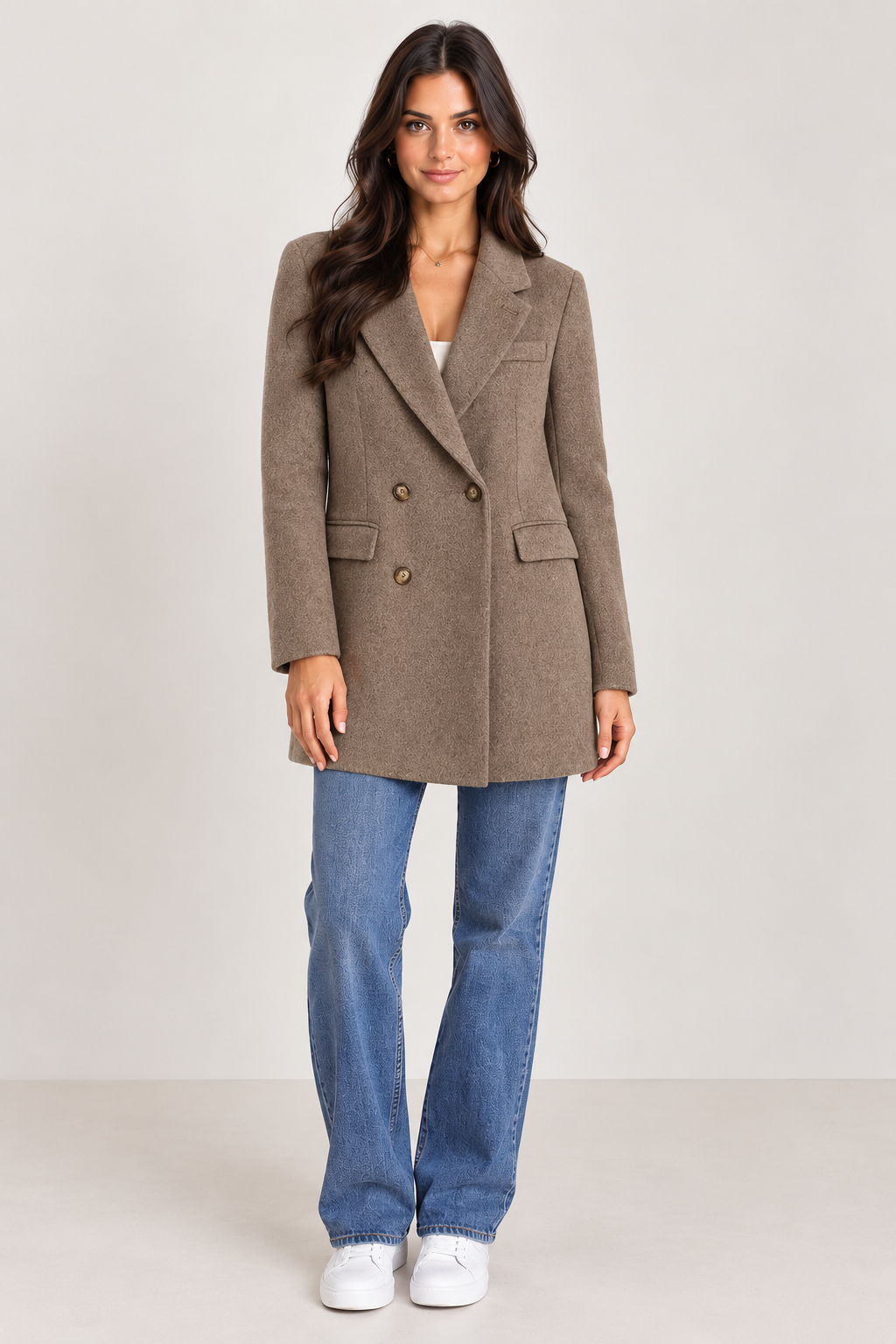 Brookmonts Women’s Wool Blend Coat – Long Button-Up Winter Blazer