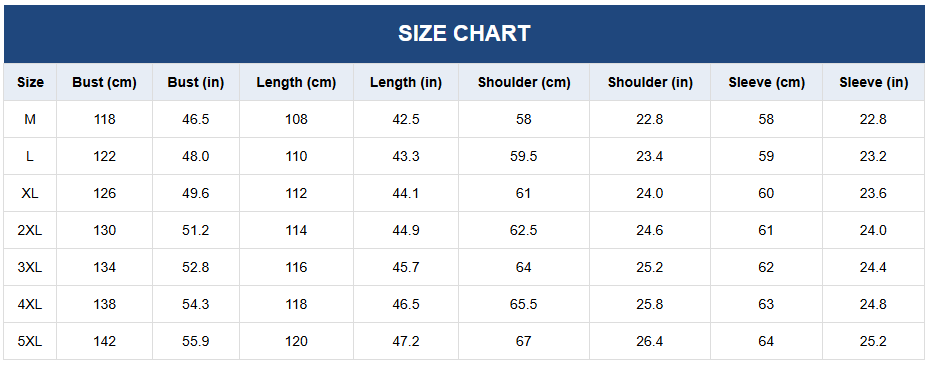 Brookmonts Men’s Korean Trench Coat – Long Double-Breasted Windbreaker Size Chart