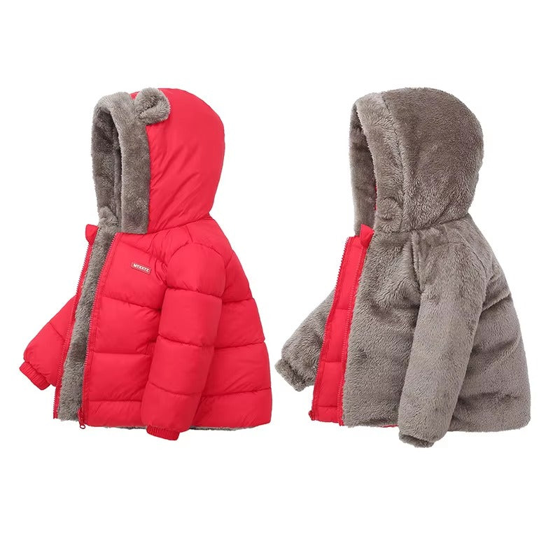 Brookmonts Kids’ Hooded Winter Jacket – Thick Padded Fleece Coat