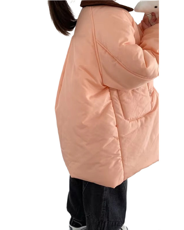Brookmonts Kids’ Long Padded Winter Coat – Cotton-Filled Corduroy Jacket