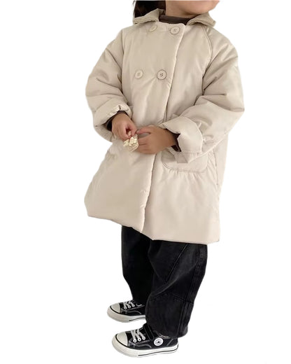 Brookmonts Kids’ Long Padded Winter Coat – Cotton-Filled Corduroy Jacket