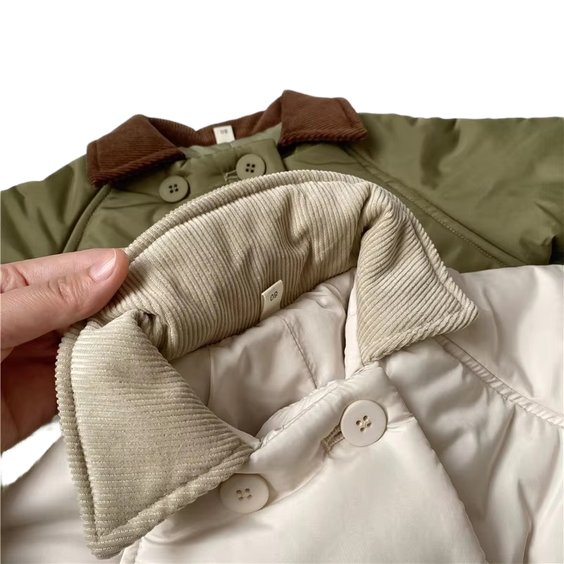 Brookmonts Kids’ Long Padded Winter Coat – Cotton-Filled Corduroy Jacket