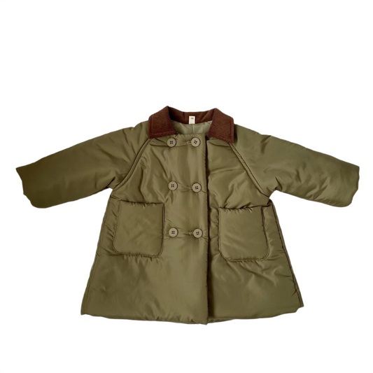 Brookmonts Kids’ Long Padded Winter Coat – Cotton-Filled Corduroy Jacket