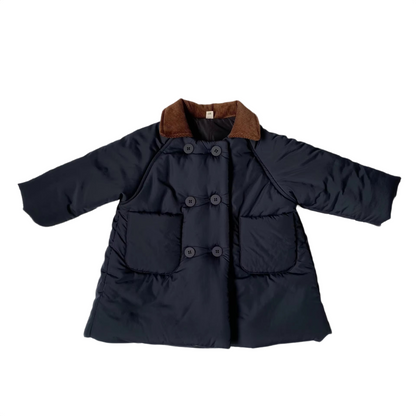 Brookmonts Kids’ Long Padded Winter Coat – Cotton-Filled Corduroy Jacket