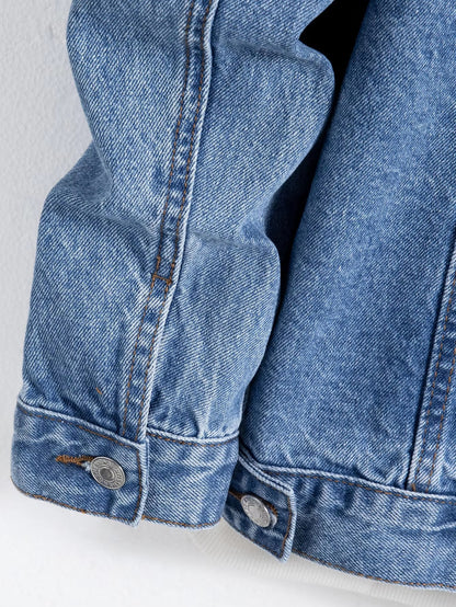 Men’s Blue Denim Jacket – Casual Multi-Pocket Streetwear