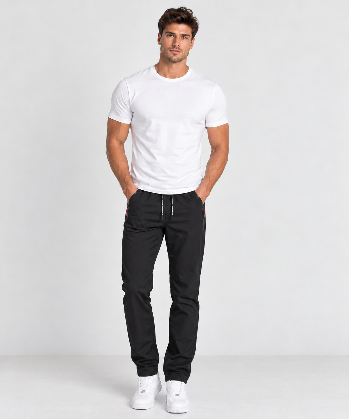 Brookmonts Men’s Casual Pants – Straight Leg Regular Fit Summer Trousers
