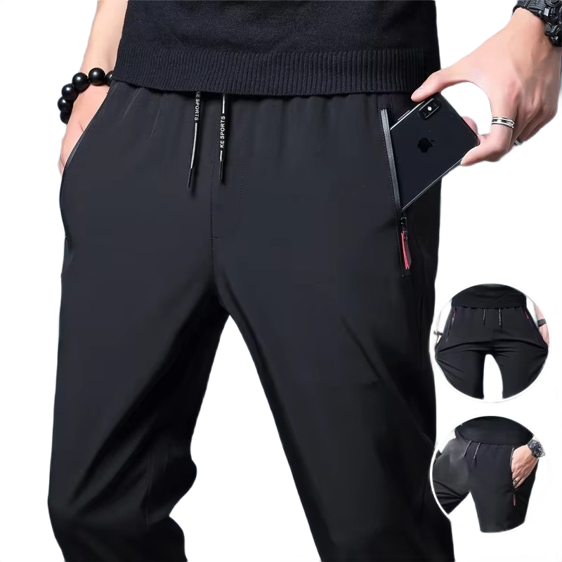 Brookmonts Men’s Casual Pants – Straight Leg Regular Fit Summer Trousers