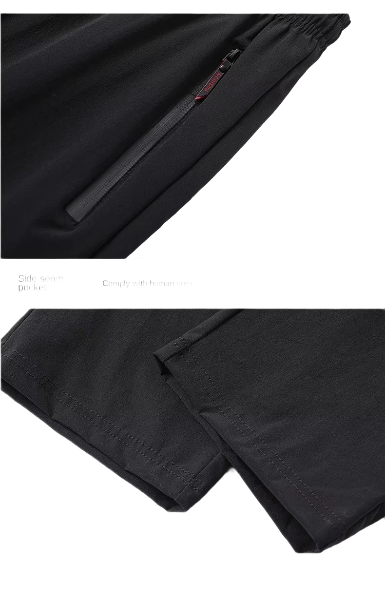 Brookmonts Men’s Casual Pants – Straight Leg Regular Fit Summer Trousers