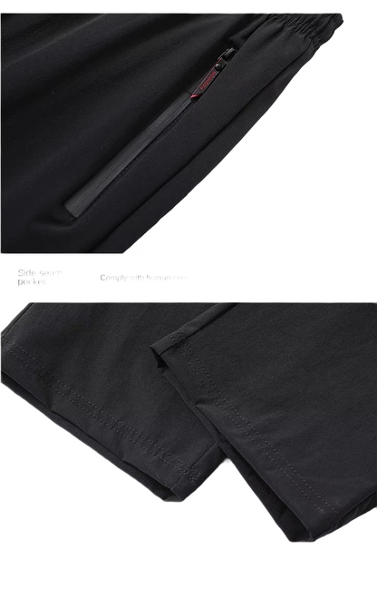 Brookmonts Men’s Casual Pants – Straight Leg Regular Fit Summer Trousers