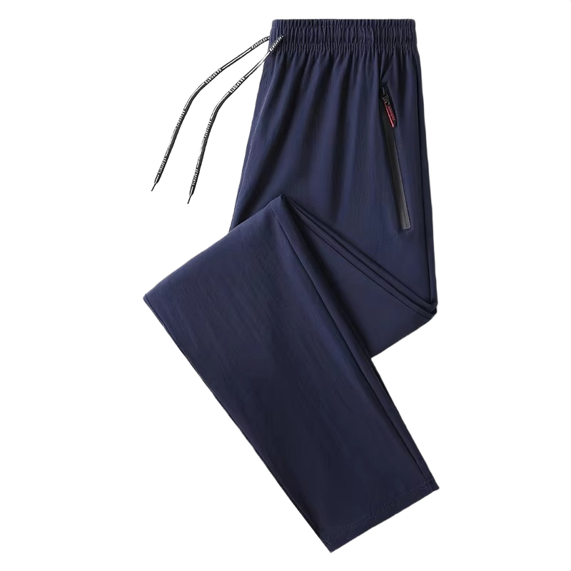 Brookmonts Men’s Casual Pants – Straight Leg Regular Fit Summer Trousers