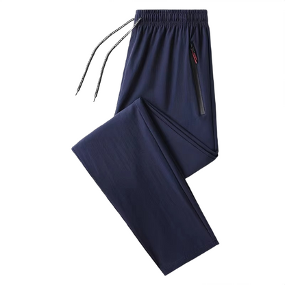 Brookmonts Men’s Casual Pants – Straight Leg Regular Fit Summer Trousers