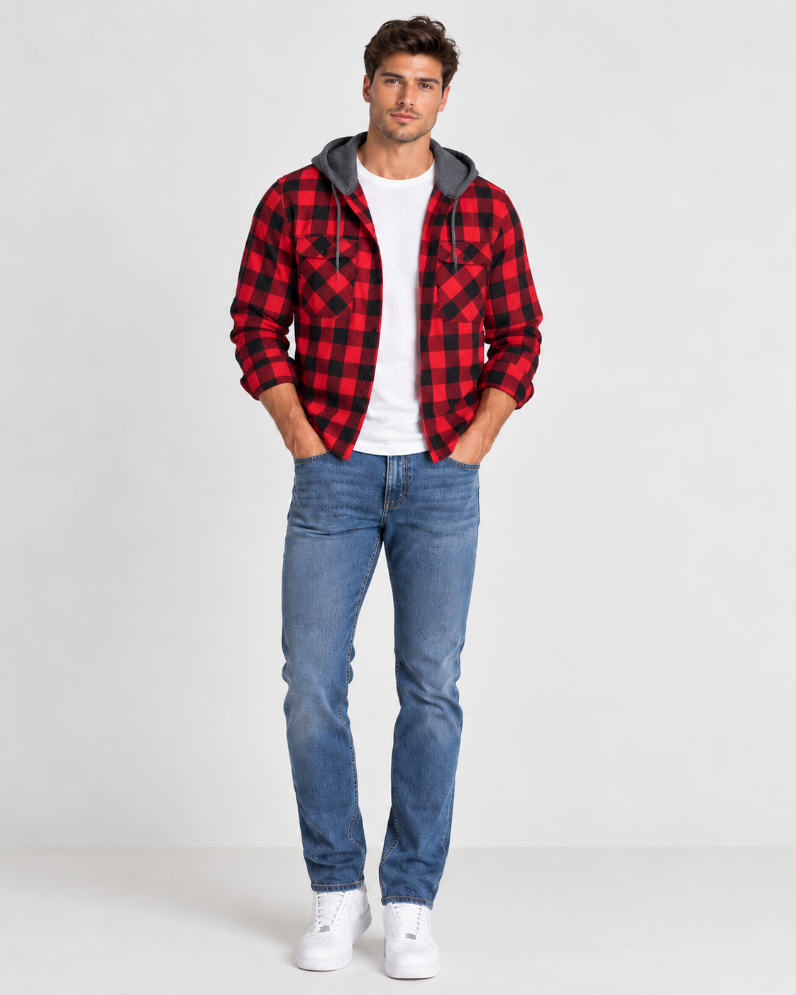 Men’s Casual Shirt – Slim Fit Long Sleeve Turn-Down Collar