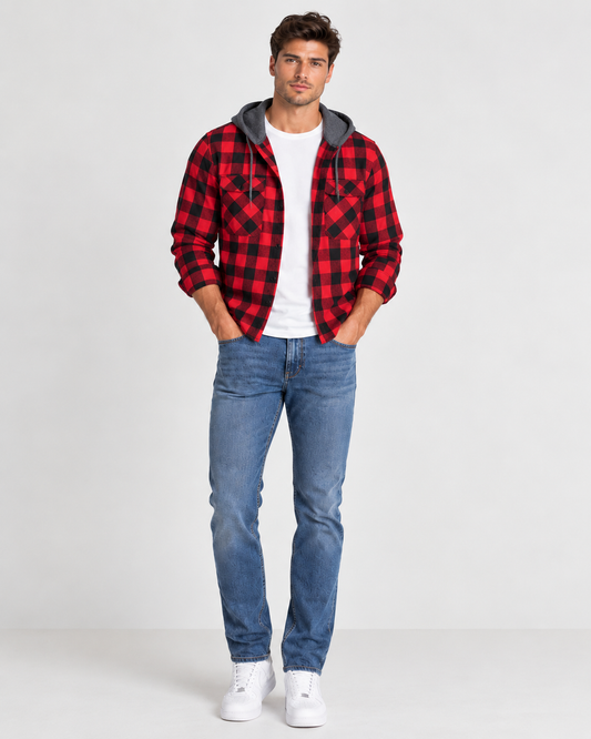 Men’s Casual Shirt – Slim Fit Long Sleeve Turn-Down Collar