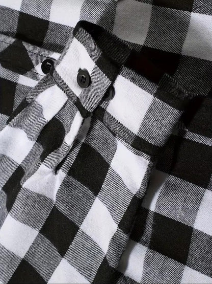 Men’s Casual Shirt – Slim Fit Long Sleeve Turn-Down Collar
