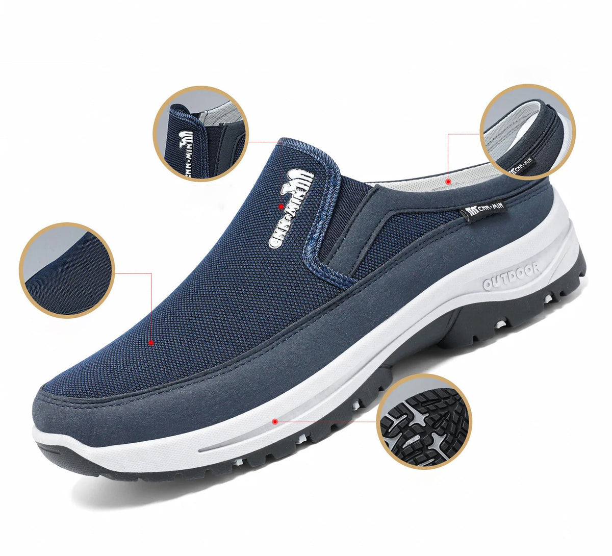 Men’s Casual Shoes – Breathable Lightweight Slip-On Flats