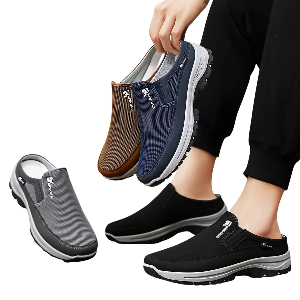 Men’s Casual Shoes – Breathable Lightweight Slip-On Flats