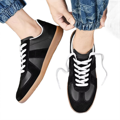 Brookmonts Men’s Casual Shoes – Leather Lace-Up Walking Sneakers