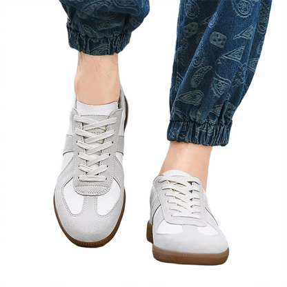Brookmonts Men’s Casual Shoes – Leather Lace-Up Walking Sneakers