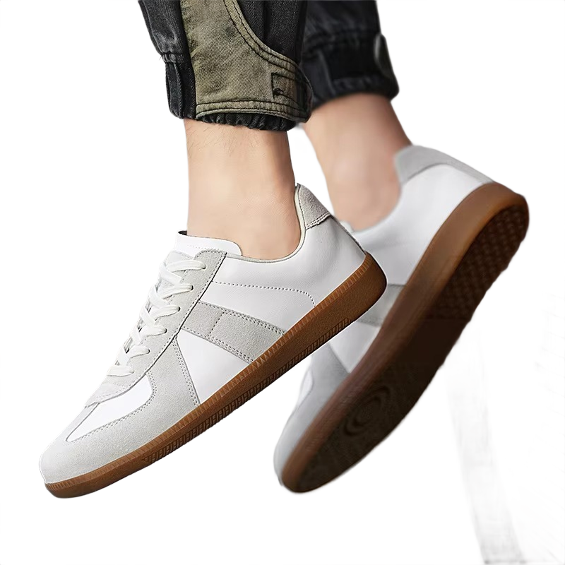 Brookmonts Men’s Casual Shoes – Leather Lace-Up Walking Sneakers