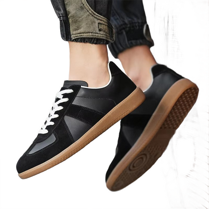 Brookmonts Men’s Casual Shoes – Leather Lace-Up Walking Sneakers