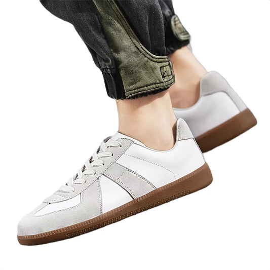 Brookmonts Men’s Casual Shoes – Leather Lace-Up Walking Sneakers