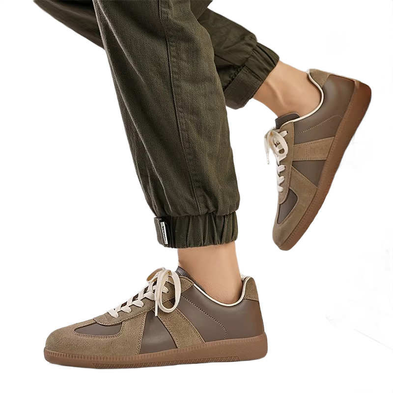 Brookmonts Men’s Casual Shoes – Leather Lace-Up Walking Sneakers