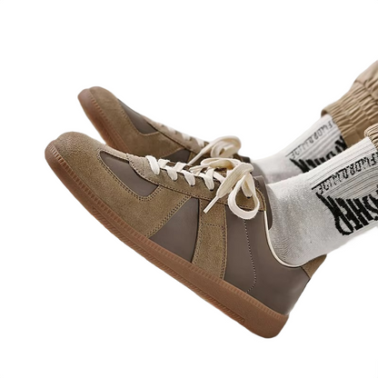 Brookmonts Men’s Casual Shoes – Leather Lace-Up Walking Sneakers