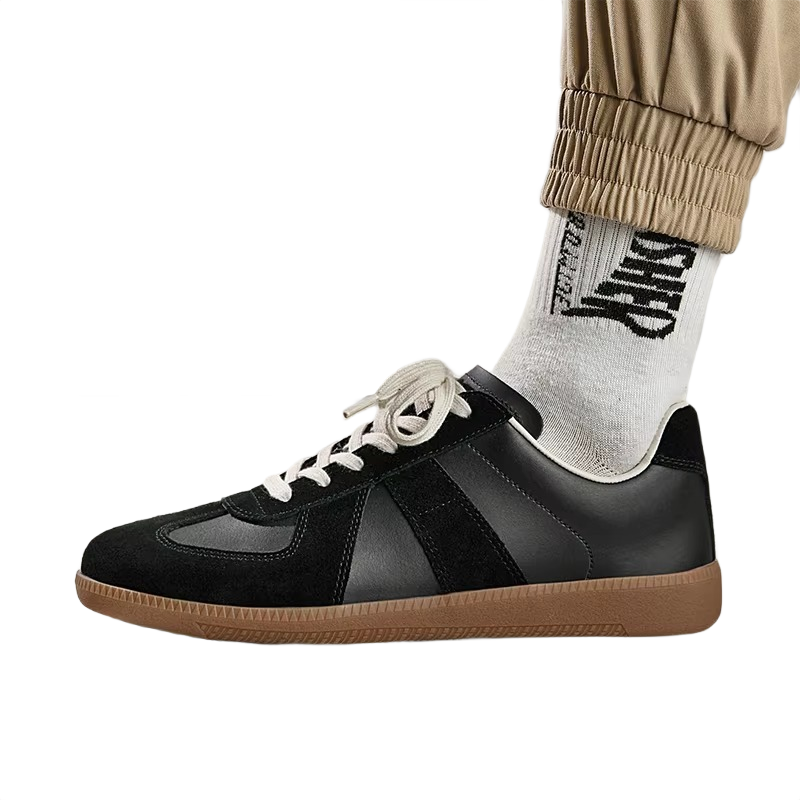 Brookmonts Men’s Casual Shoes – Leather Lace-Up Walking Sneakers