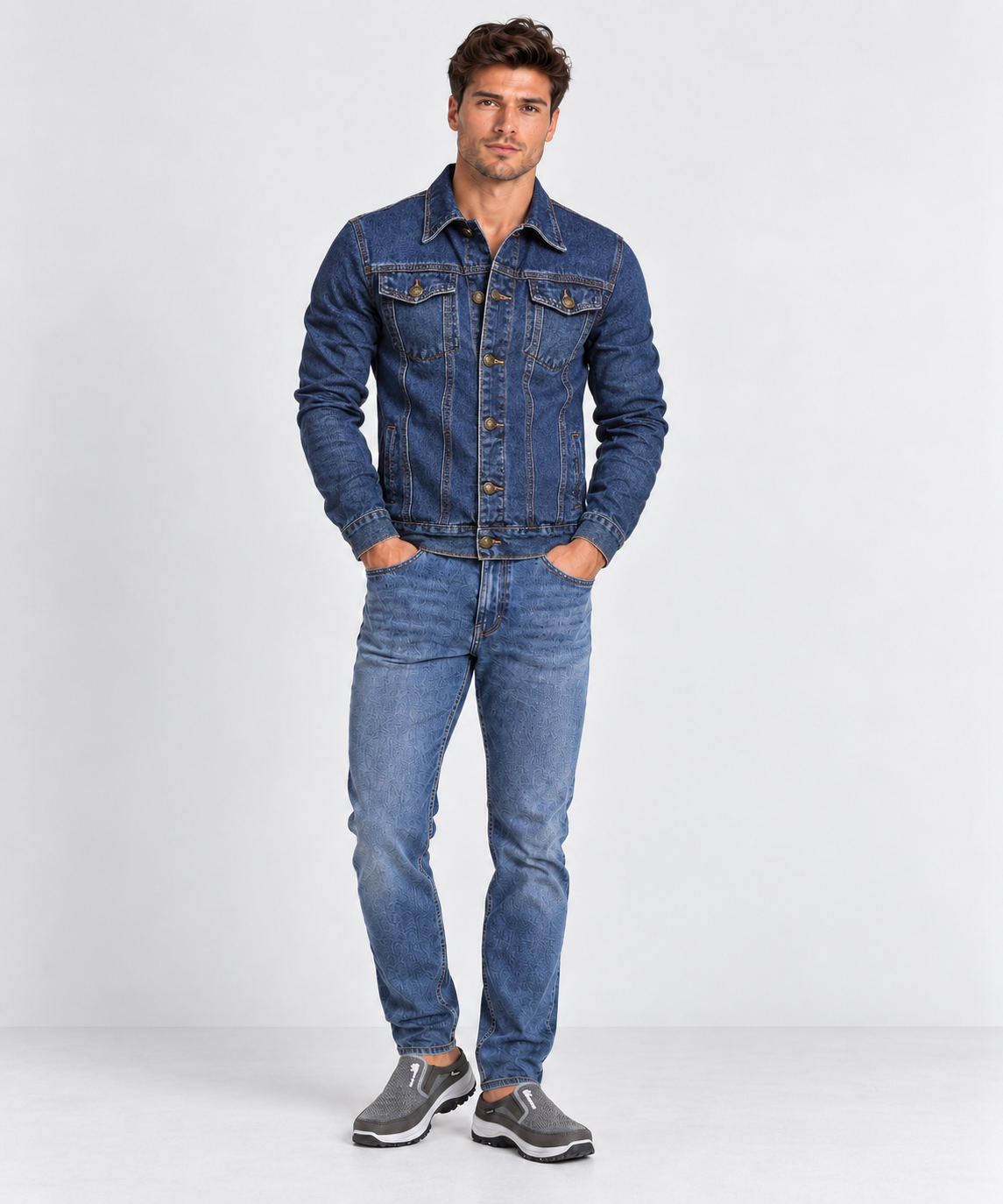 Men’s Denim Jacket – Slim Fit Cotton Casual Vintage Jacket