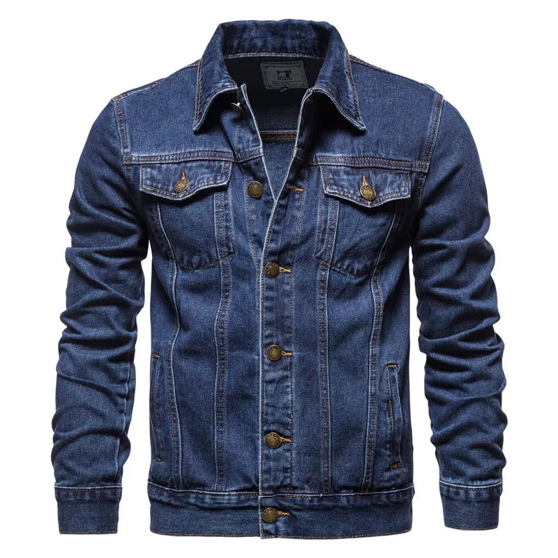 Men’s Denim Jacket – Slim Fit Cotton Casual Vintage Jacket